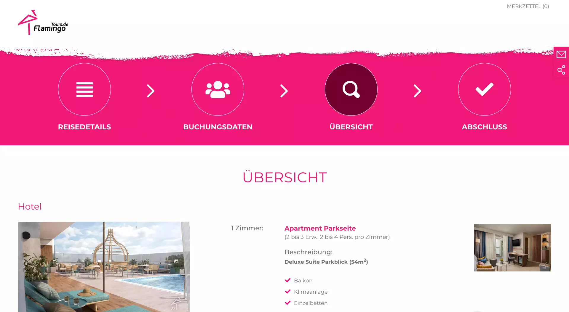 Referenzbild: Relaunch/Entwicklung des neuen Reiseportals mit unserer Typo3 Buchungssystem Extension (Desktop)