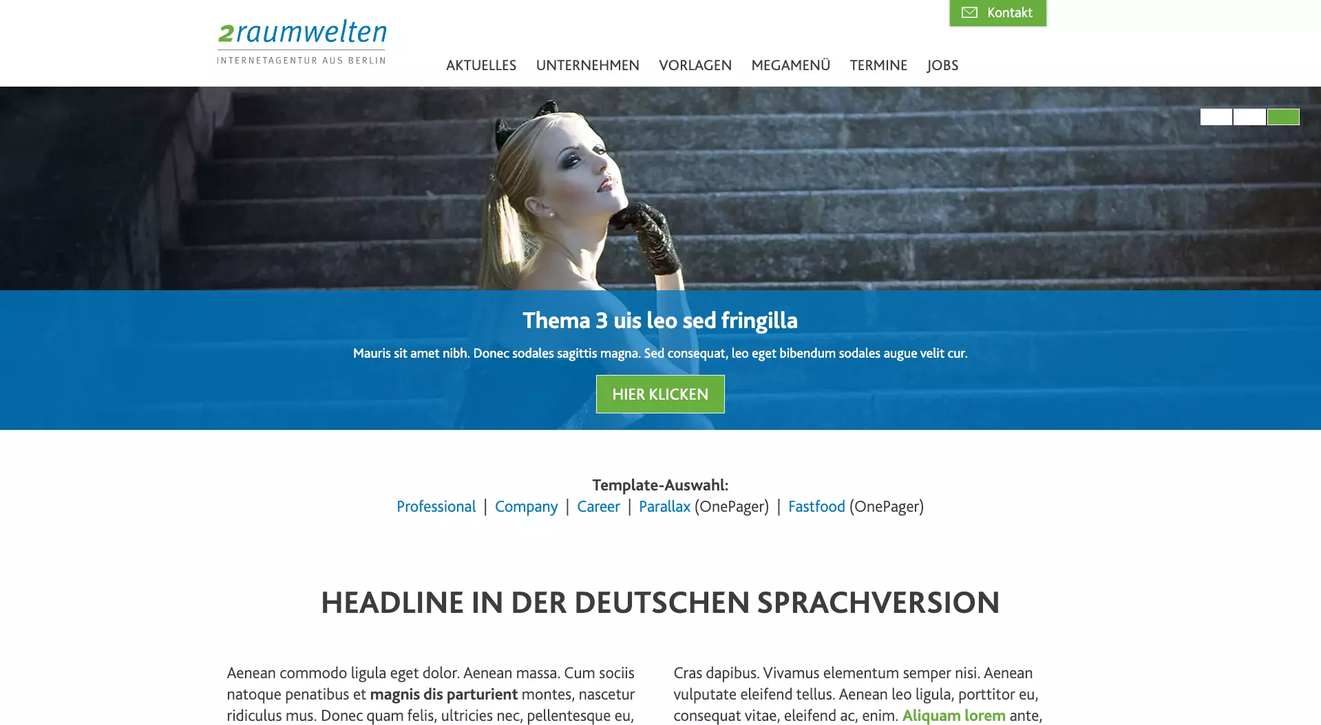 2raumwelten Template für Handwerksbetriebe