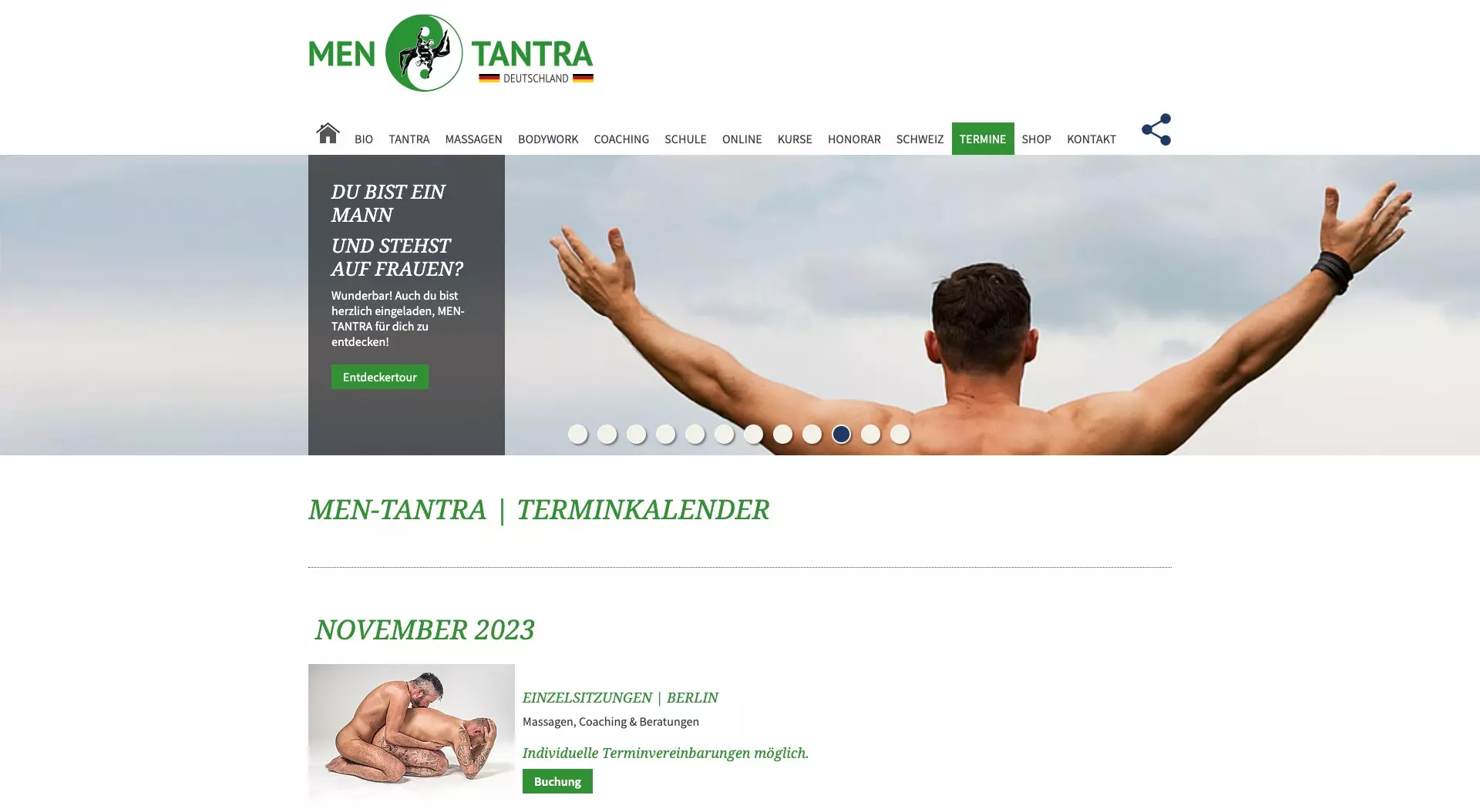 Typo3 Relaunch Desktop-Screen Termine